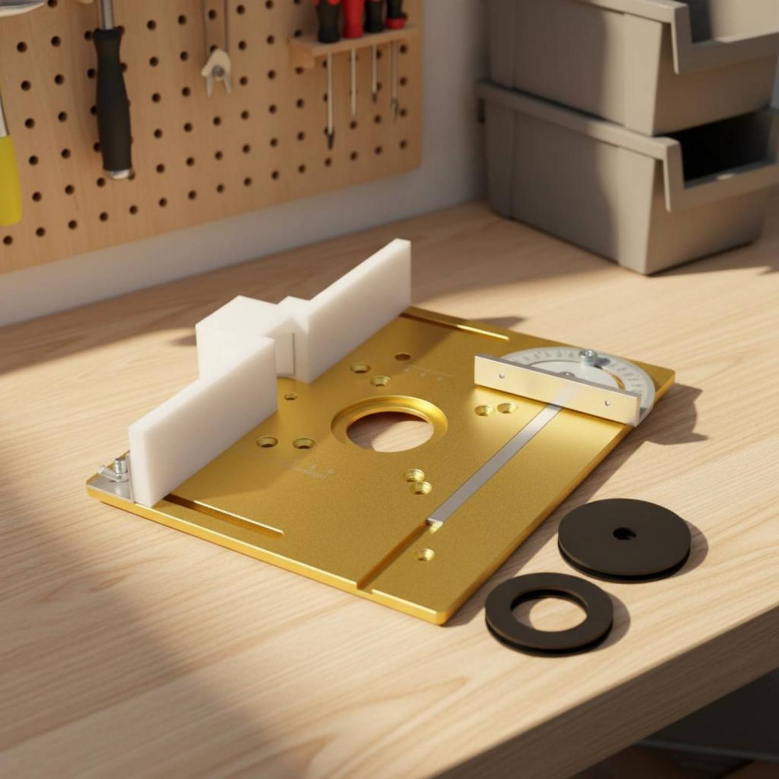Power Tools Guide - Pelat Sisipan Meja Router Aluminium Tahan