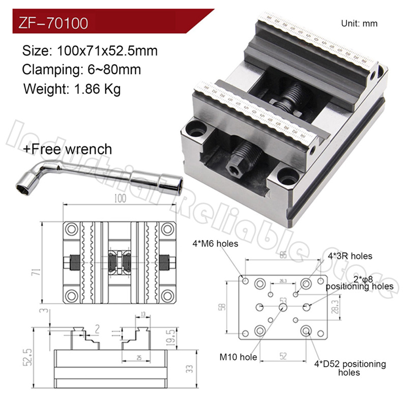 Power Tools Station - CNC Self-centering Vice CNC Empat Sumbu