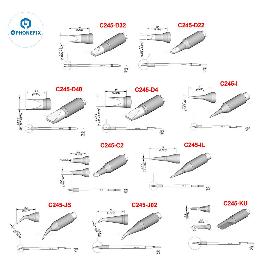 Power Tools Station - OEM seri C245 C470 Tips C245-KU