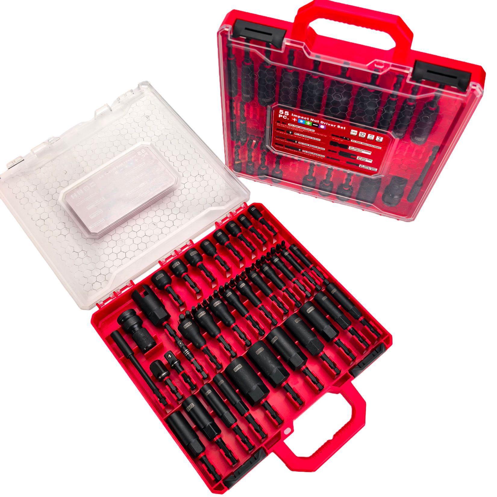 Power Tools Tool Box - Set Obeng Impact Magnetik 55 PCS,