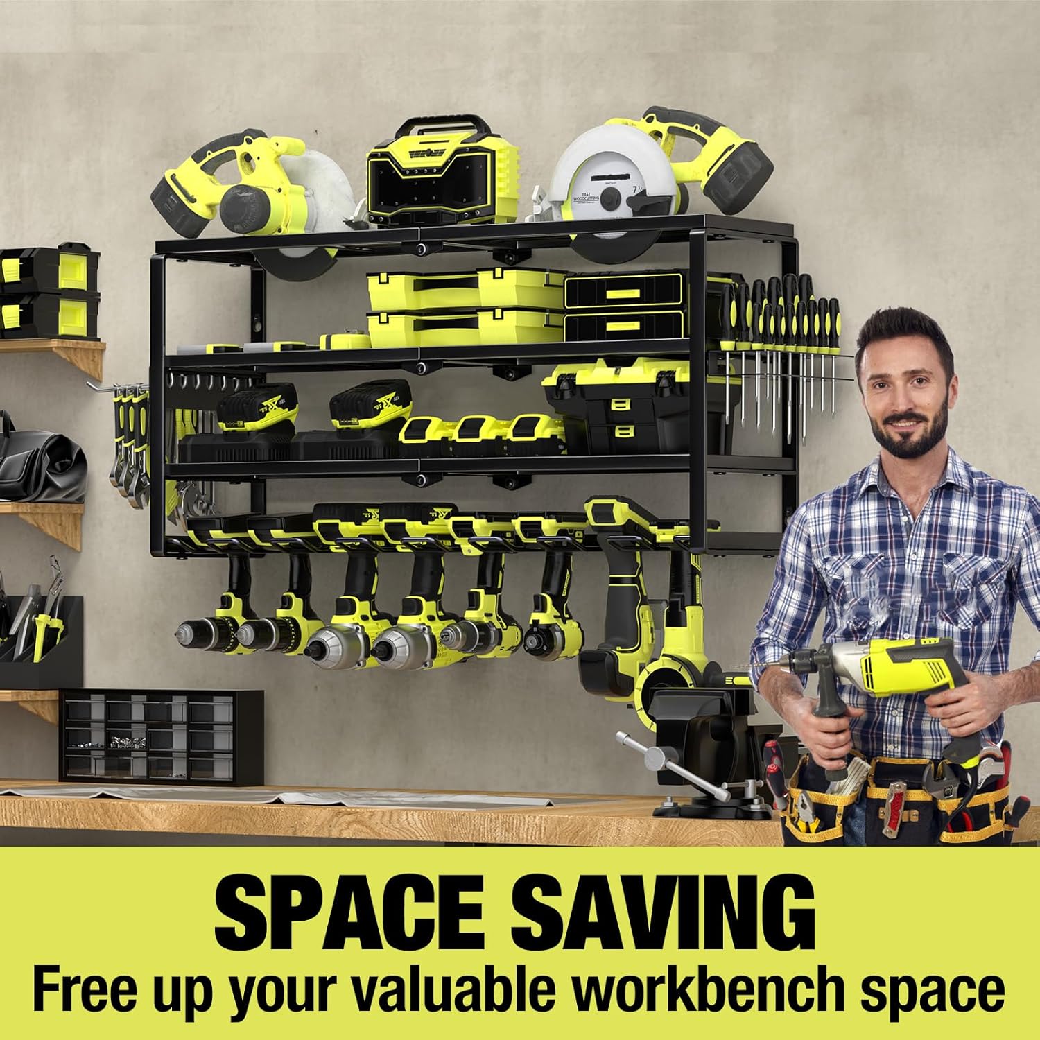 Organizer Alat Listrik Dinding - Power Tools Station ulasan dan harga