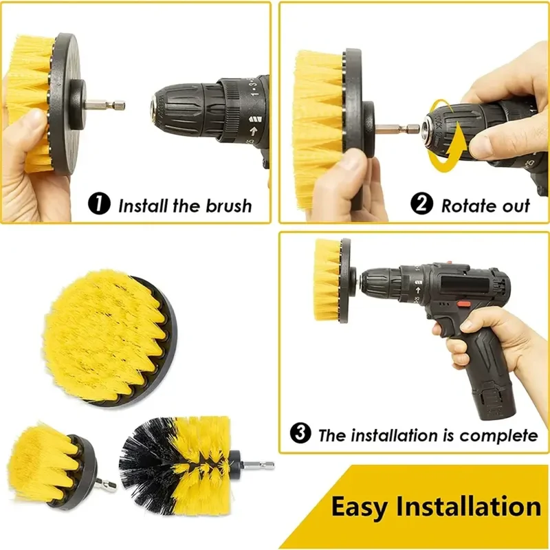 3 Pcs/Set Set Sikat Bor Listri - Power Tools Tool Box ulasan dan harga