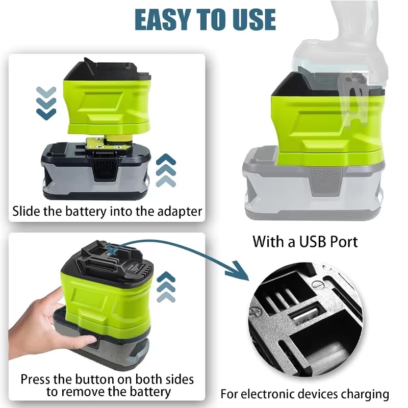 Konverter adaptor baterai pana - Power Tools Ryobi ulasan dan harga