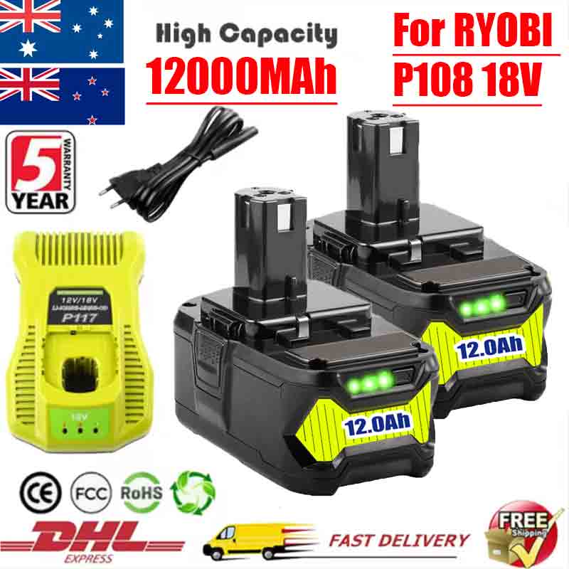 12Ah Untuk Baterai RYOBI 18V P - Power Tools Ryobi ulasan dan harga